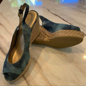 Stuart Weitzman Wedge Sling Backs